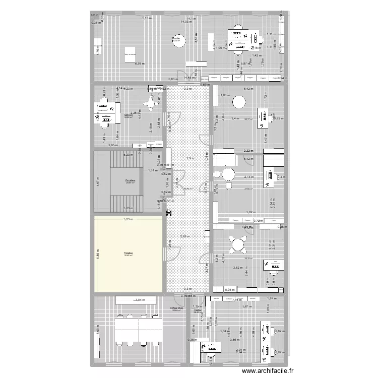 Pav6. Plan de 29  et 1462 m²