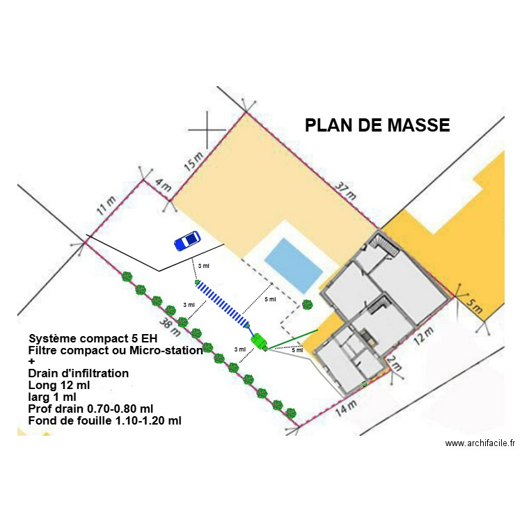 Benac Jean Pierre. Plan de 0 pièce et 0 m2