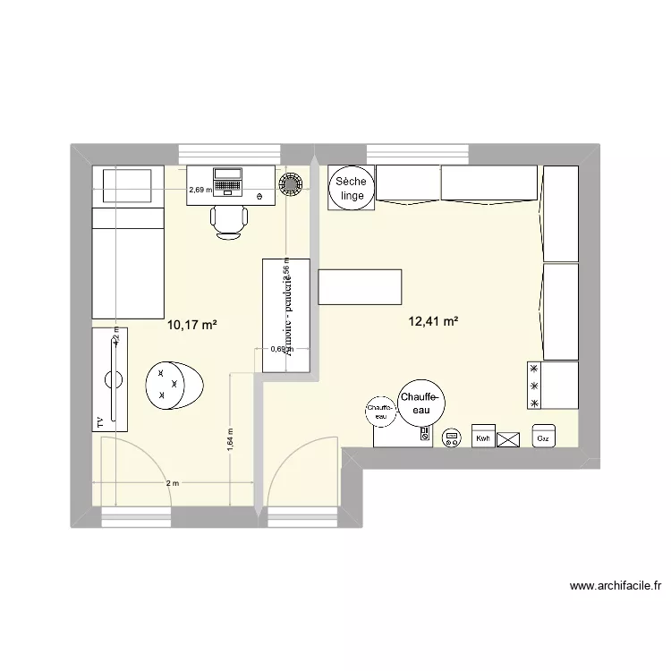 chambre. Plan de 