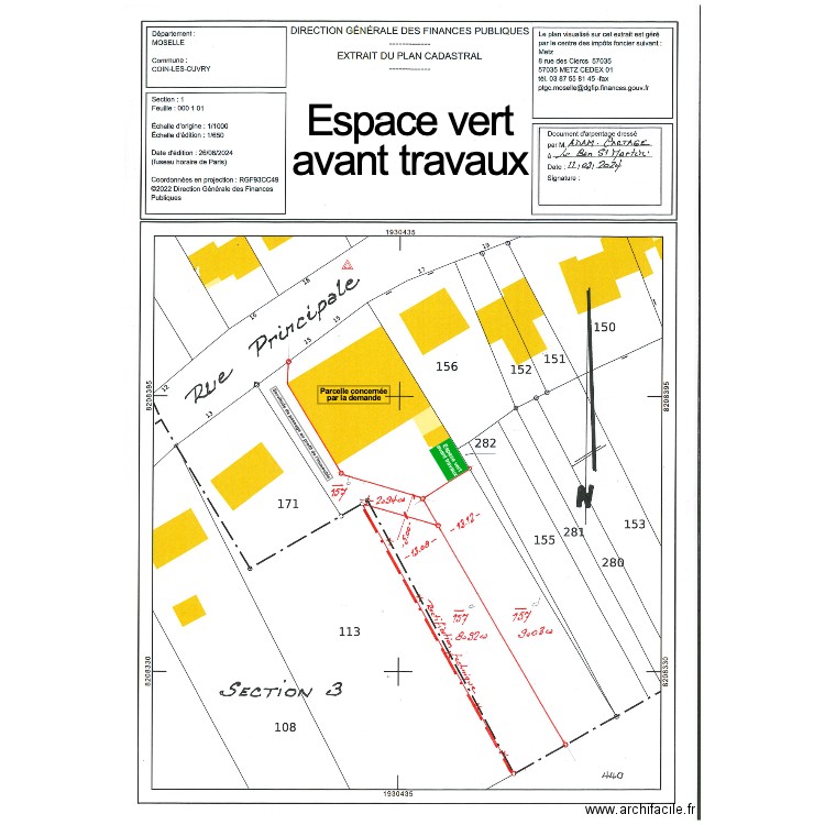 COIN PLAN ESPACE VERTS AVANT TRAVAUX. Plan de 0 pièce et 0 m2