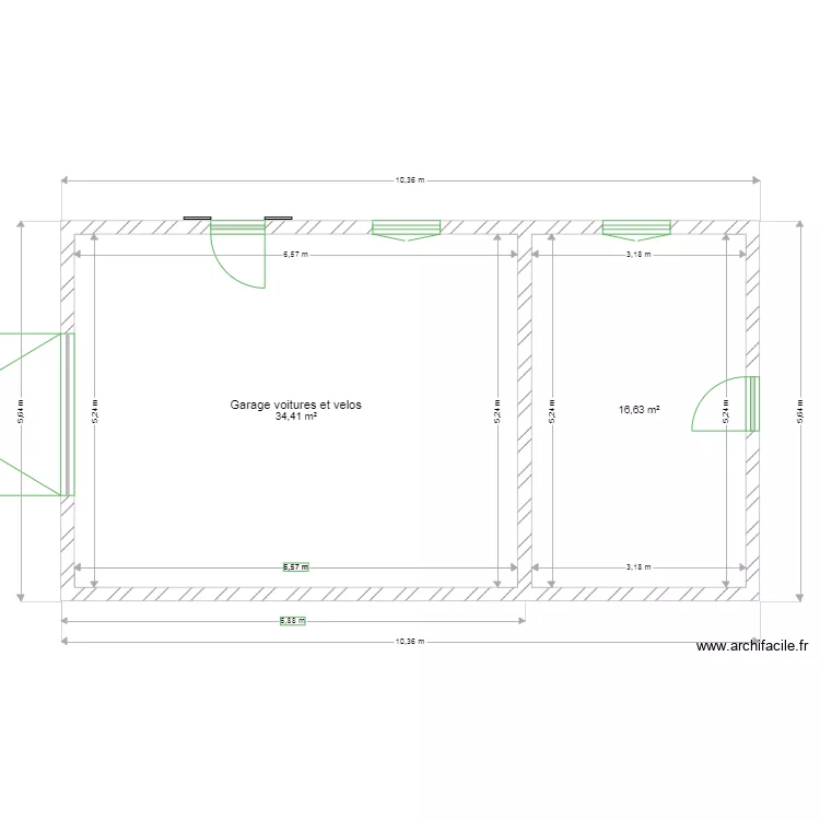 garage auto. Plan de 2 et 51 m² garage auto. Plan de 2 et 51 m²