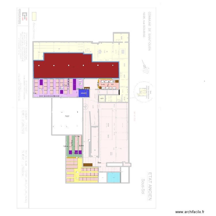 plan_G_OMAJ_actuel. Plan de 11 pièces et 877 m2