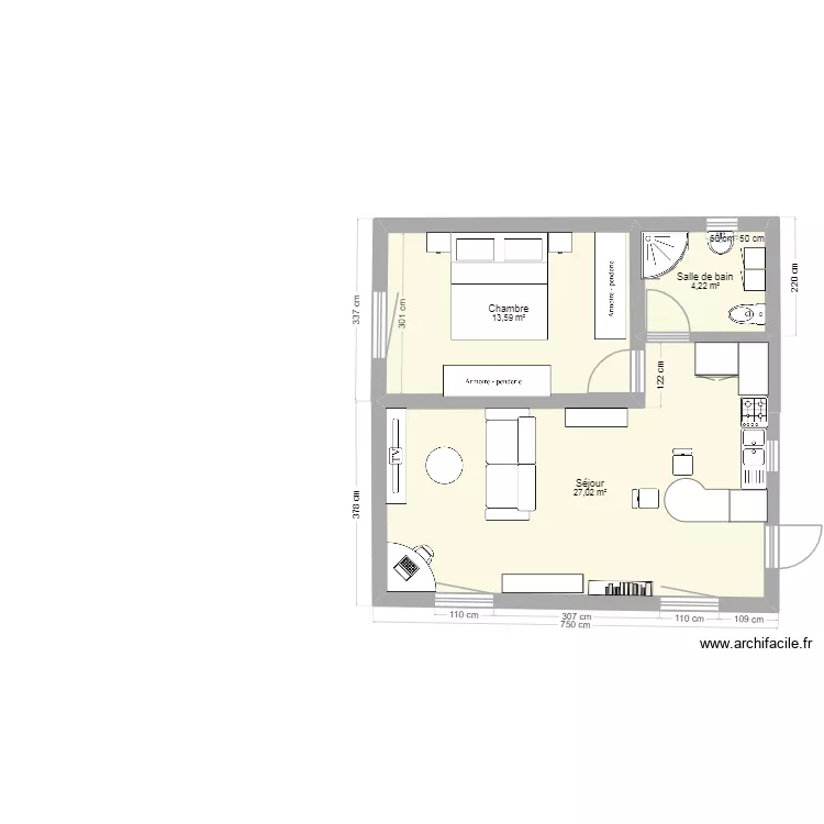 M 45 I Am&eacute;nagements projet. Plan de 