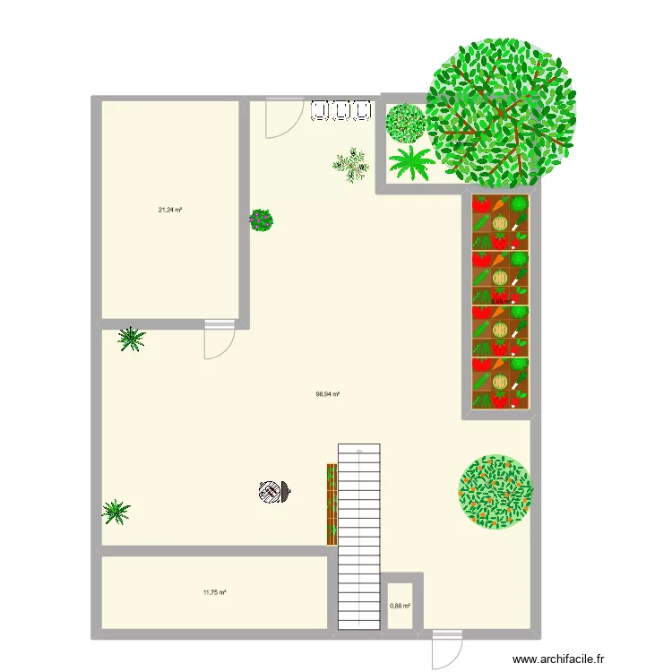 Jardin. Plan de 