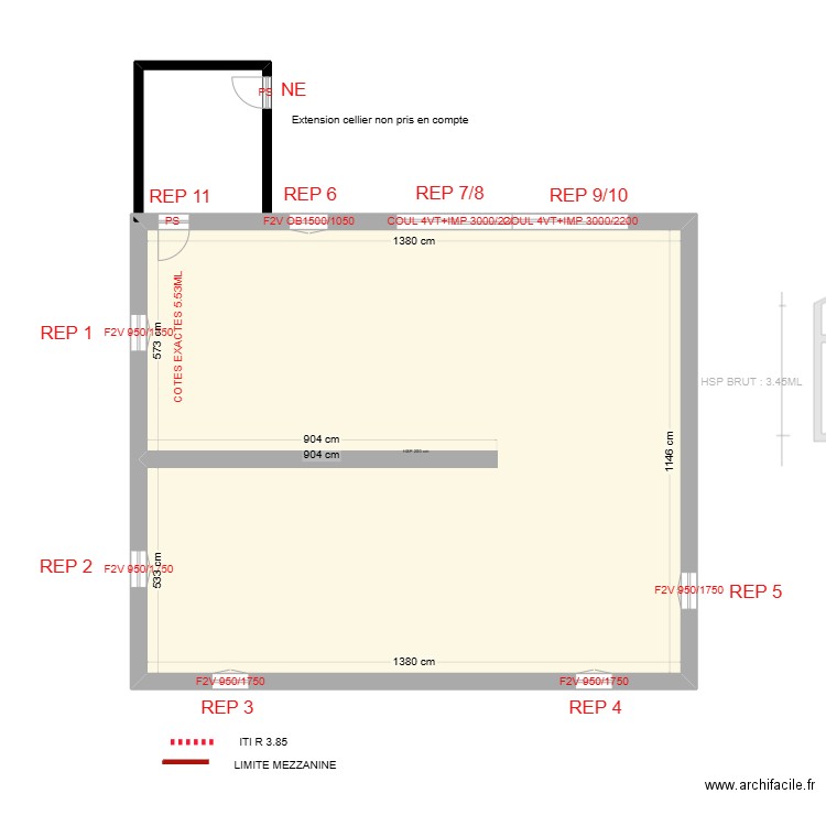 GEUSENS V2. Plan de 15 pièces et 622 m2