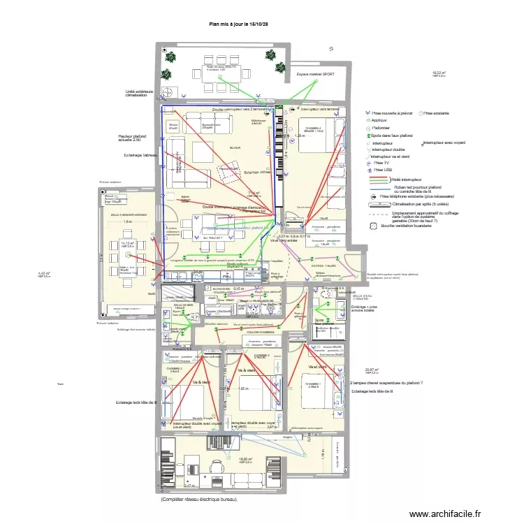 Projet ELETRIQUE 28/10/26. Plan de 8 Pièces et 177 m² Projet ELETRIQUE 28/10/26. Plan de 8 Pièces et 177 m²