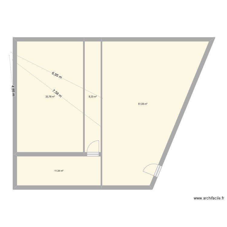 SAS 4 saisons R1. Plan de 4 pièces et 104 m2