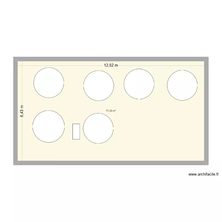 jonte. Plan de 1  et 77 m²