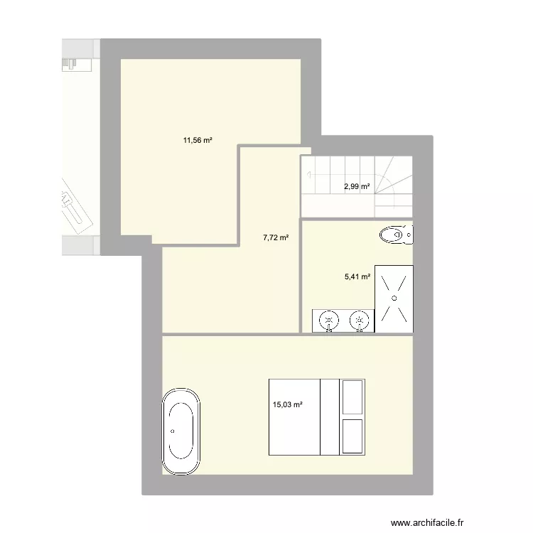 Chalet. Plan de 