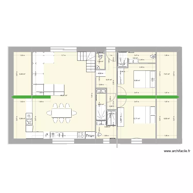 Beb v2. Plan de 34  et 327 m²