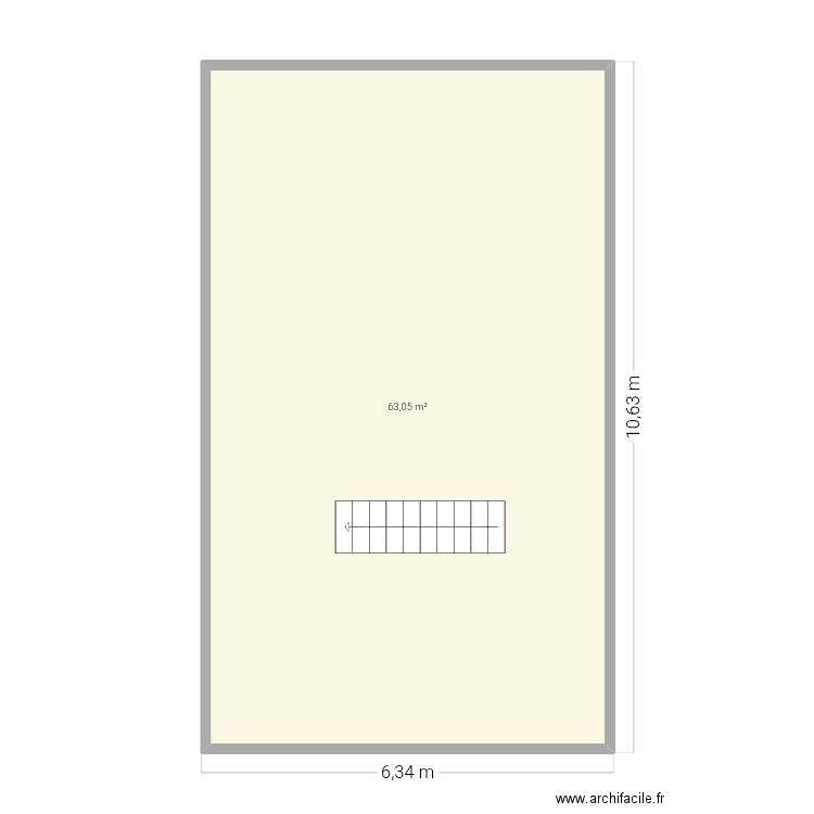 St euph. Plan de 1 pièce et 63 m2
