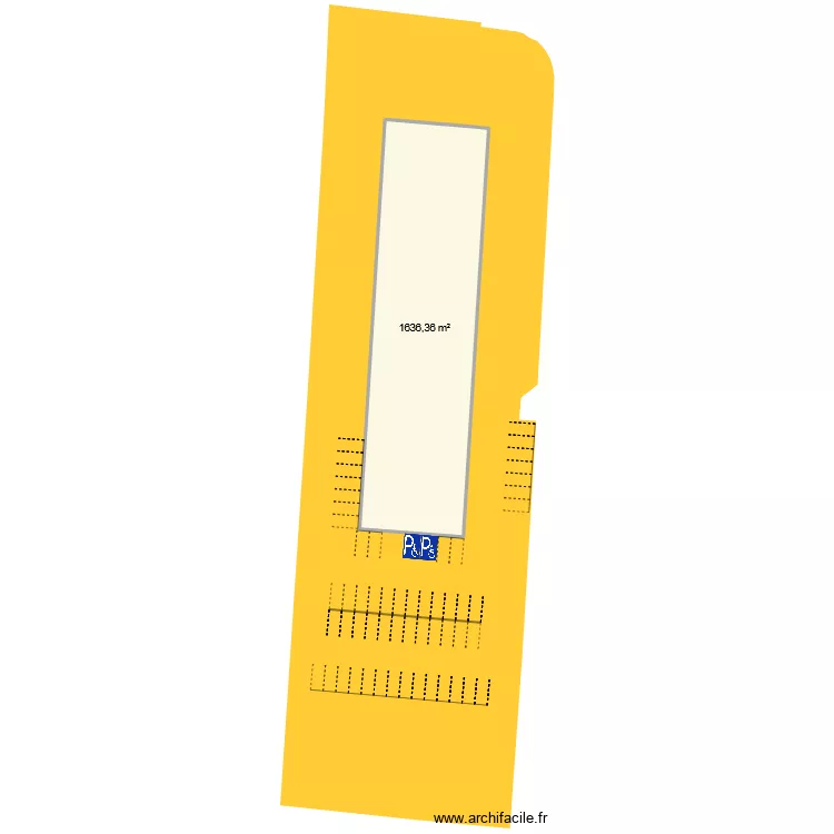 partie parking. Plan de 1 et 1636 m² partie parking. Plan de 1 et 1636 m²