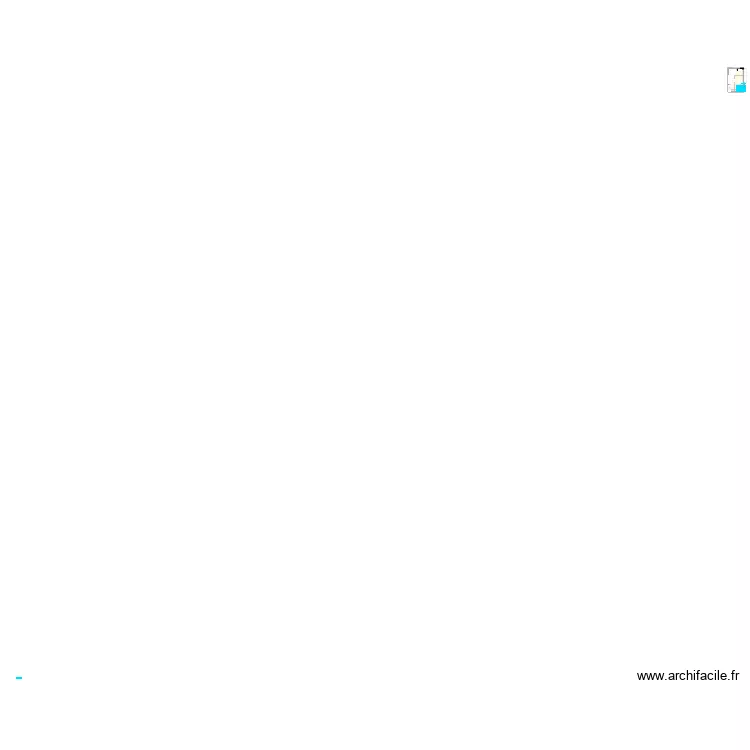 plan studio 2. Plan de 1  et 25 m²