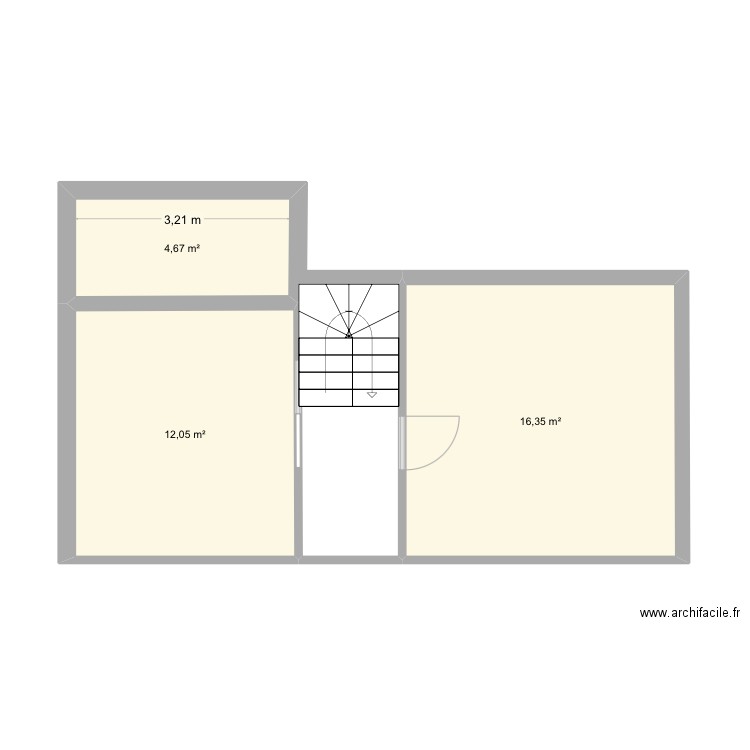 Kerling. Plan de 6 pièces et 73 m2