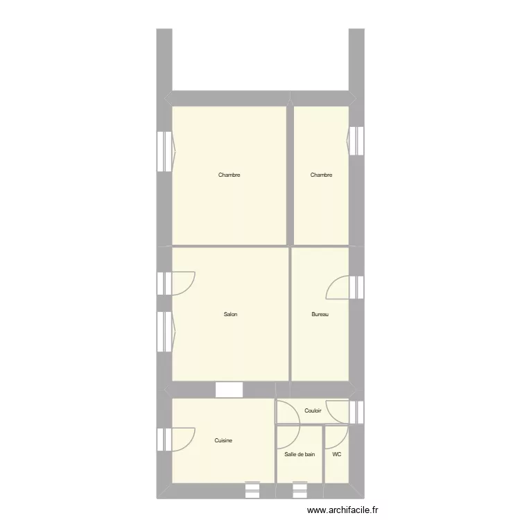Meunier. Plan de 8 pièces et 74 m² Meunier. Plan de 8 pièces et 74 m²