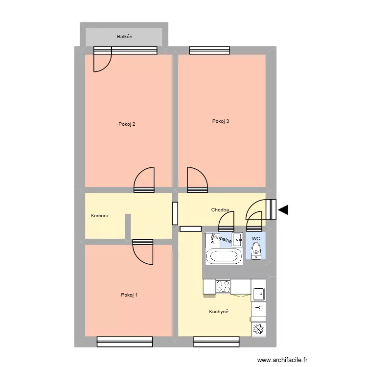 Lužická 502, byt 7. Plan de 14 et 199 m² Lužická 502, byt 7. Plan de 14 et 199 m²