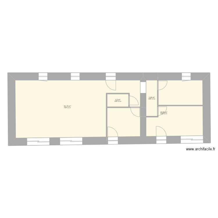 Maison Kévin. Plan de 4 pièces et 80 m2