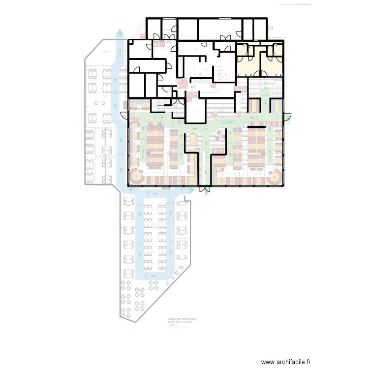 BUFFALLO GRILL. Plan de 15 pièces et 304 m2