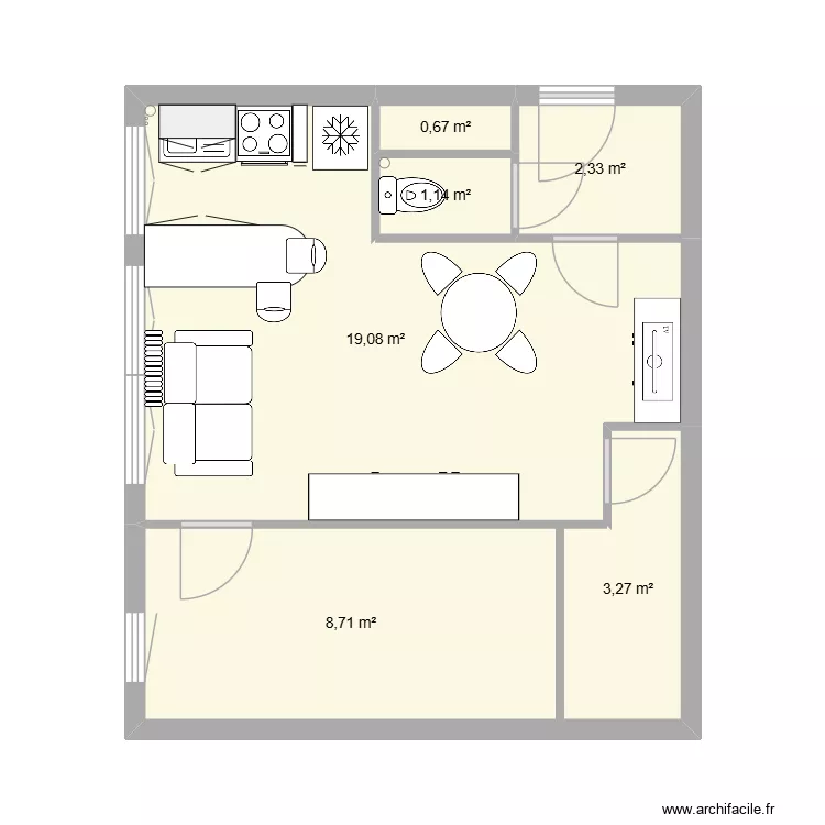Montreuil-verneuil V2 avec plan côté fenêtre. Plan de 6 et 35 m² Montreuil-verneuil V2 avec plan côté fenêtre. Plan de 6 et 35 m²