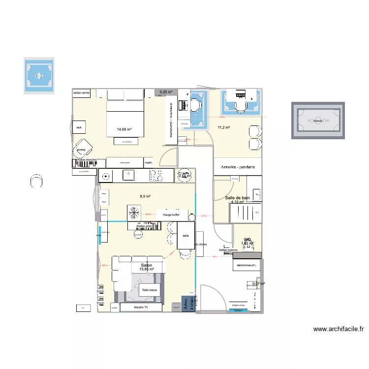 Rozee Sannois final. Plan de 9 et 57 m² Rozee Sannois final. Plan de 9 et 57 m²