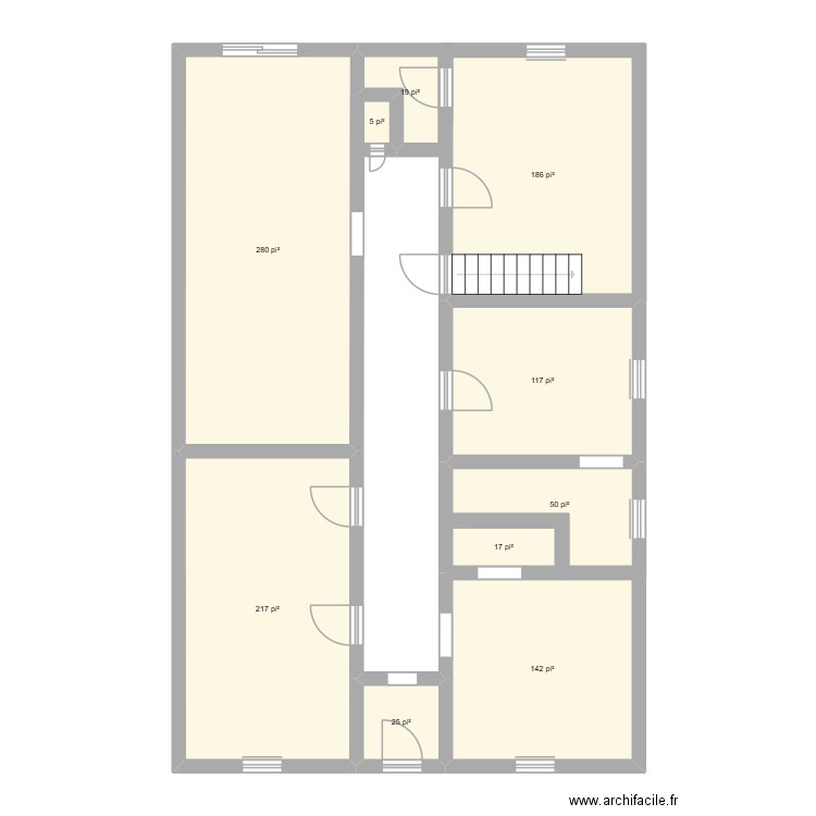 darling original. Plan de 10 pièces et 98 m2