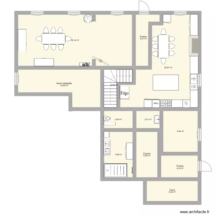 Plan maison troissereux. Plan de 12 pièces et 128 m² Plan maison troissereux. Plan de 12 pièces et 128 m²