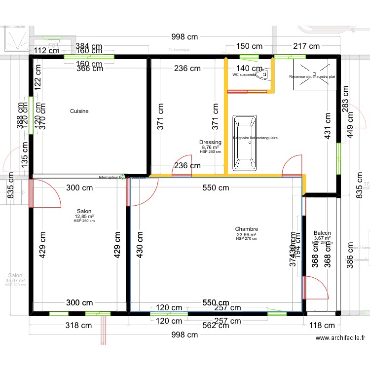 Sama keur. Plan de 28 pièces et 301 m2