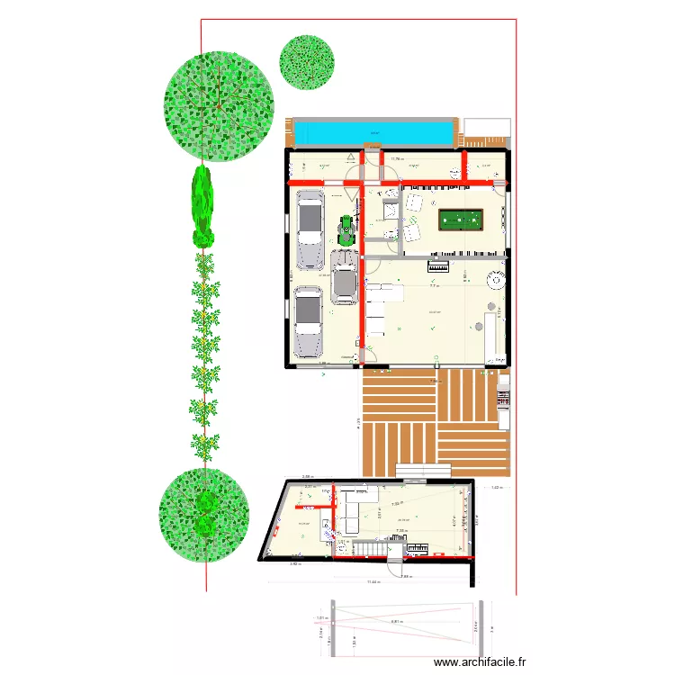 Gers D&eacute;pendances (piscine) 4. Plan de 