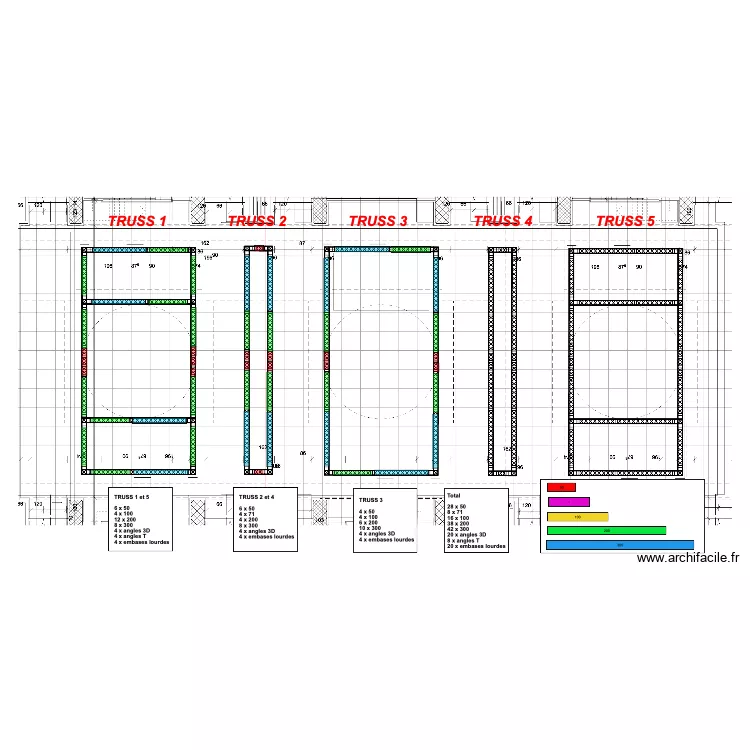 truss Gunvor d&eacute;tails. Plan de 