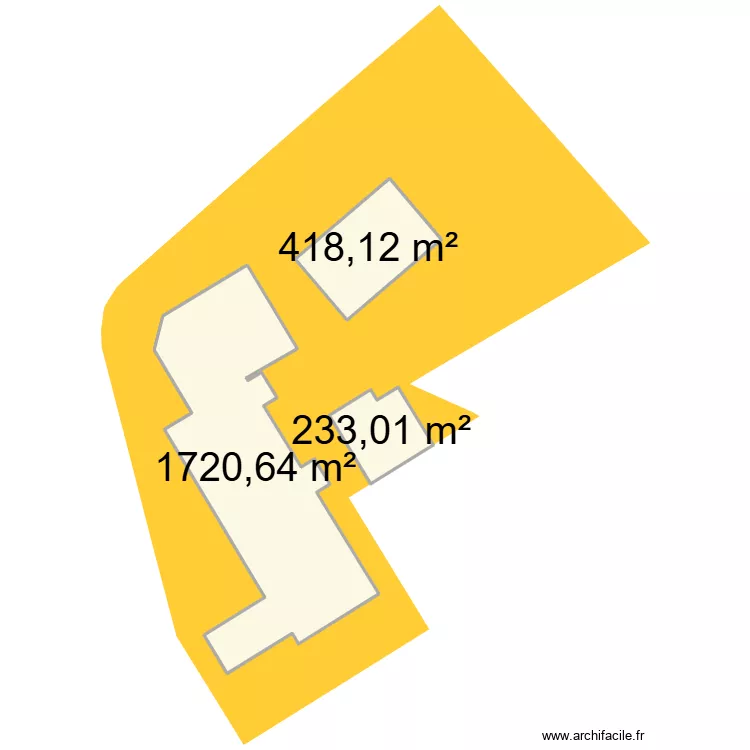 PLAN DE MASSE. Plan de 3  et 2372 m²