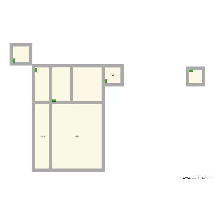 maison dumont. Plan de 8  et 54 m²
