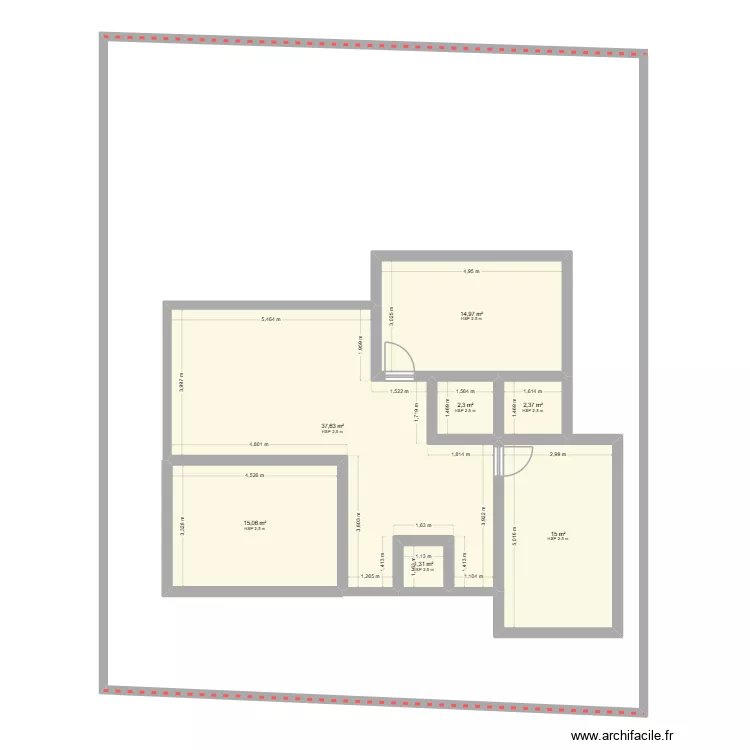 AIFFRES. Plan de 7  et 89 m²