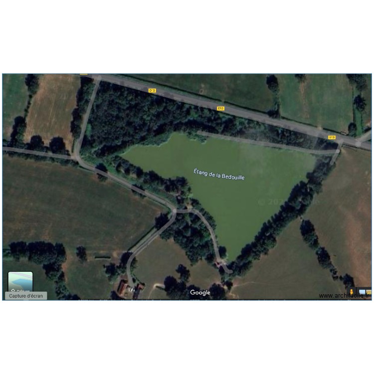 etang image google map. Plan de 0 pièce et 0 m2
