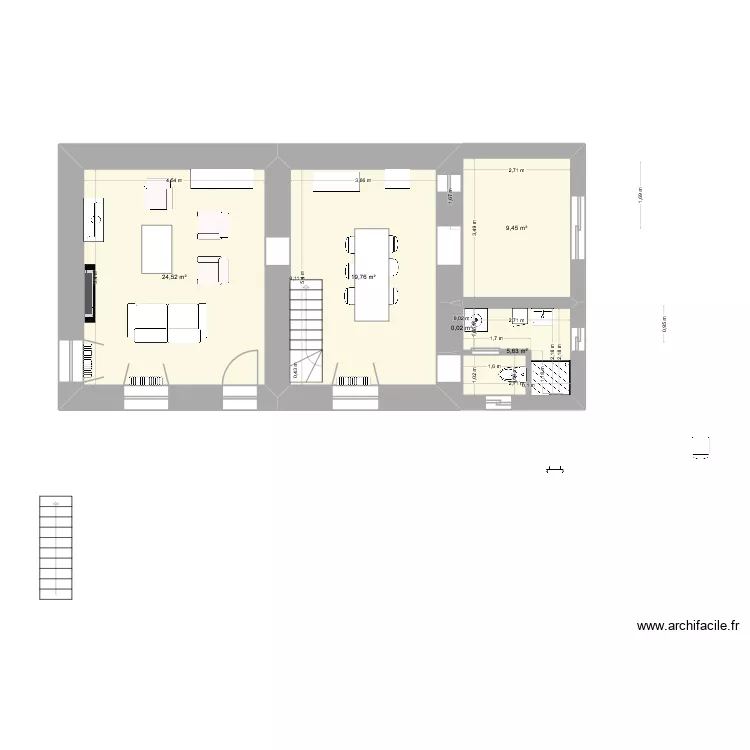RDC projet 5.3. Plan de 9 et 130 m² RDC projet 5.3. Plan de 9 et 130 m²