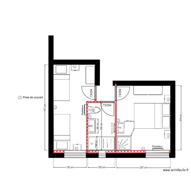 POLI SDB CHAMBRES 4. Plan de 0 pièce et 0 m2