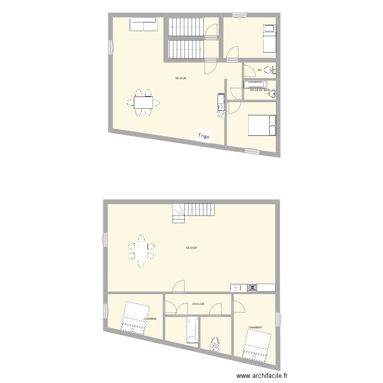 gubian. Plan de 11 pièces et 193 m2