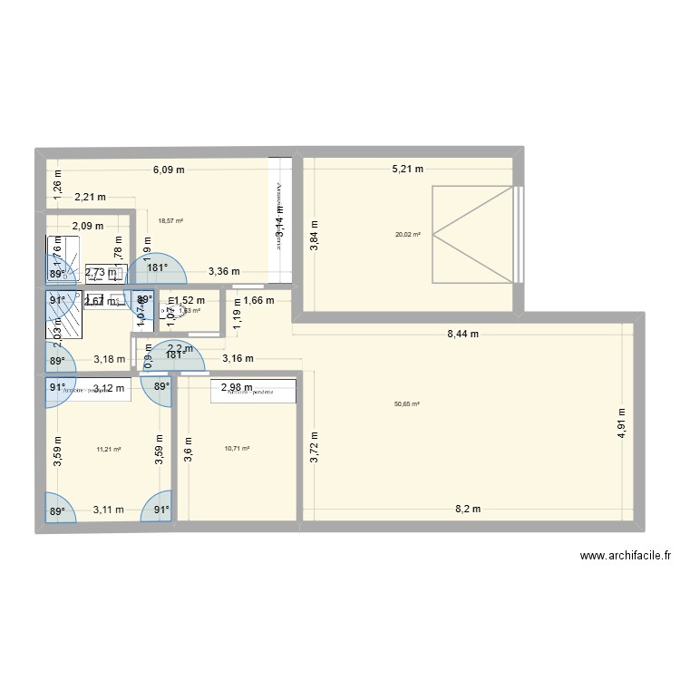 plan villa l'esquillon. Plan de 6 pièces et 113 m2