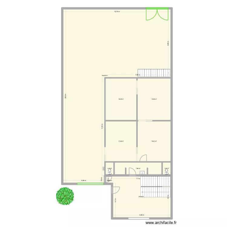 STC RDC (V2). Plan de 9 Pièces et 284 m² STC RDC (V2). Plan de 9 Pièces et 284 m²