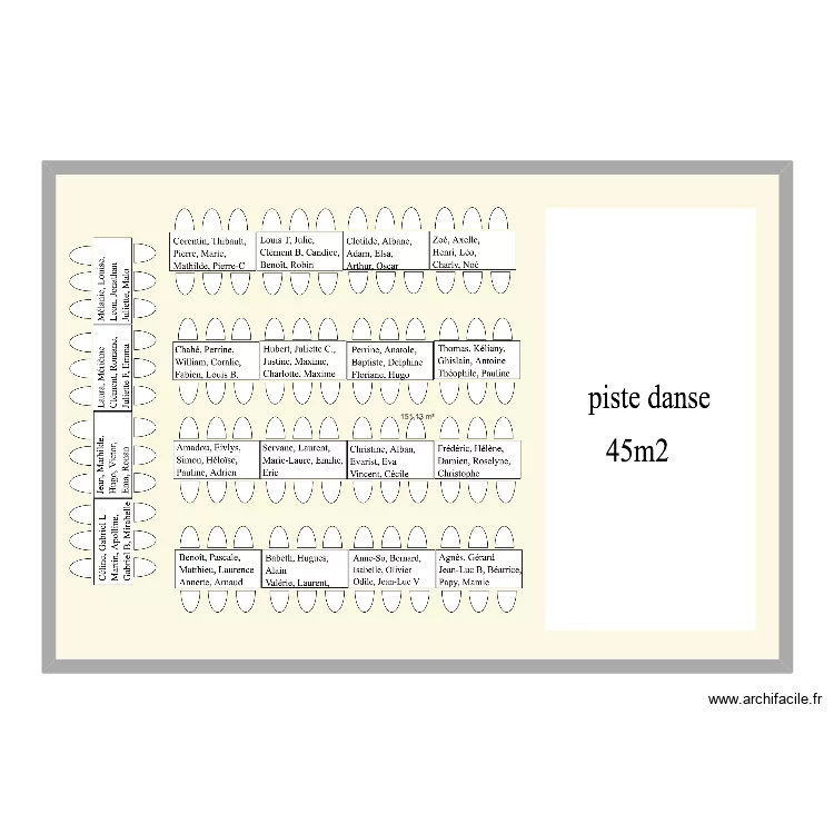 Plan 2. Plan de 1  et 151 m²