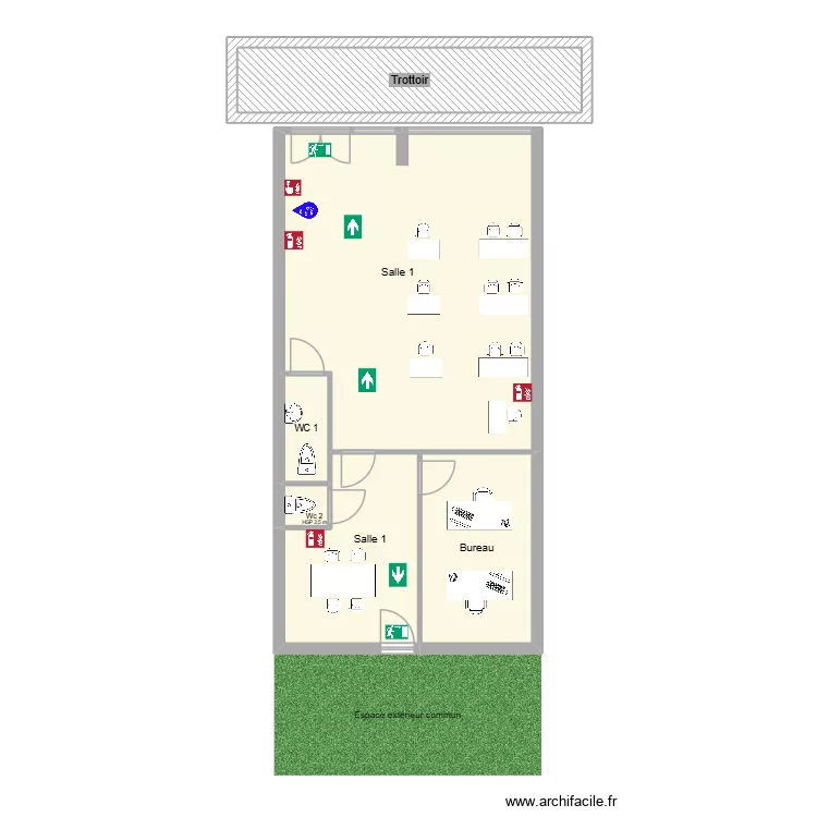 Plan incendie. Plan de 6 et 83 m² Plan incendie. Plan de 6 et 83 m²