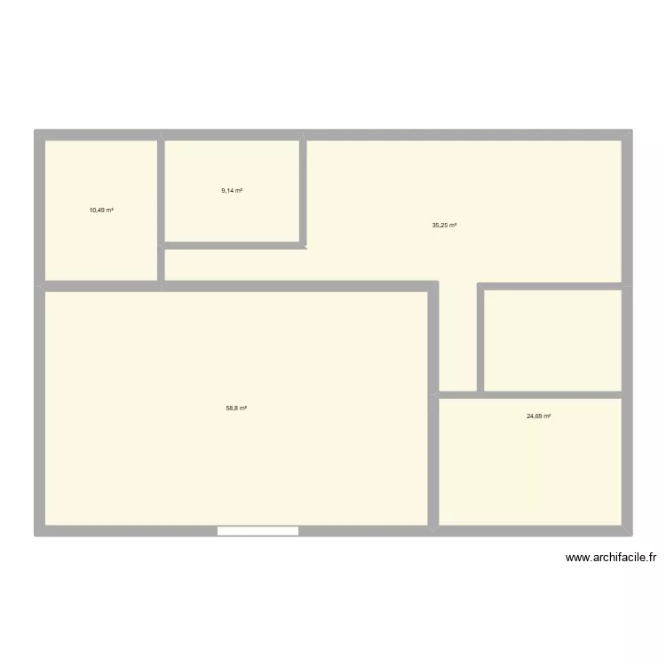 saroche. Plan de 5  et 138 m²