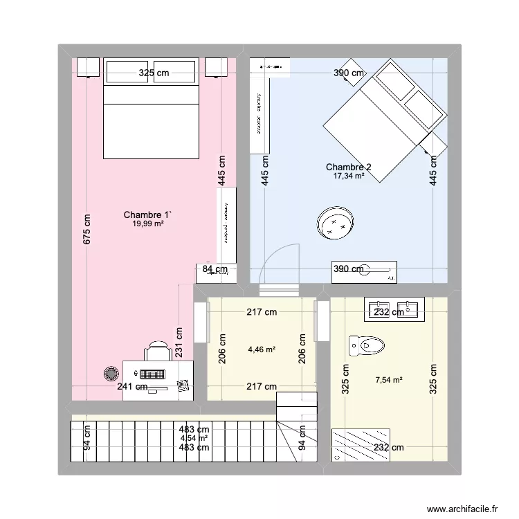 chambre. Plan de 