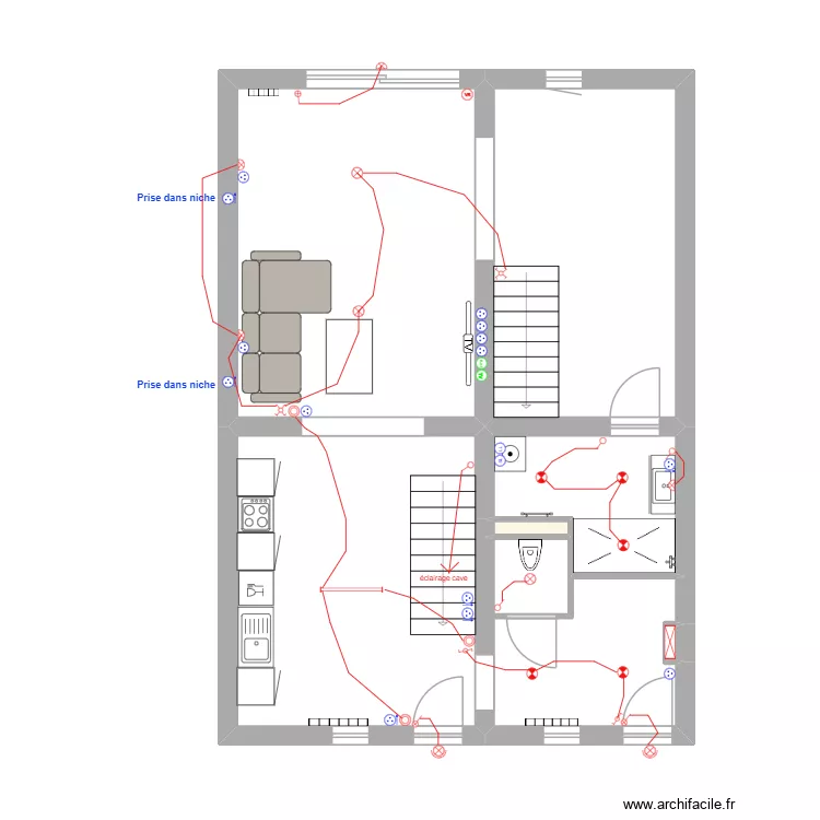 Maison cruseilles rdc. Plan de 7 et 68 m² Maison cruseilles rdc. Plan de 7 et 68 m²