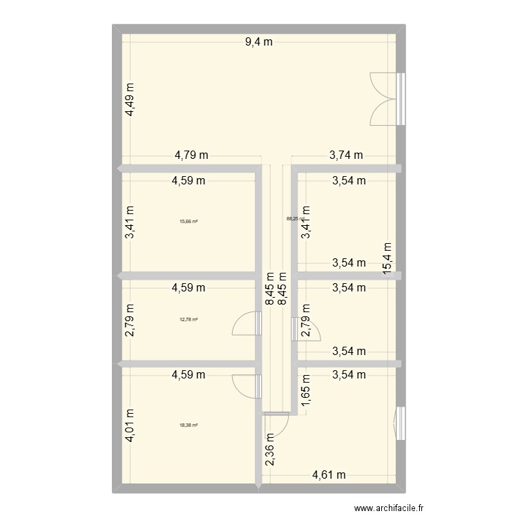 ma maison. Plan de 4 pièces et 135 m2