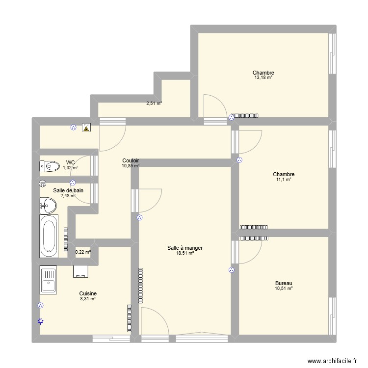 PRUNUS. Plan de 10 pièces et 79 m2