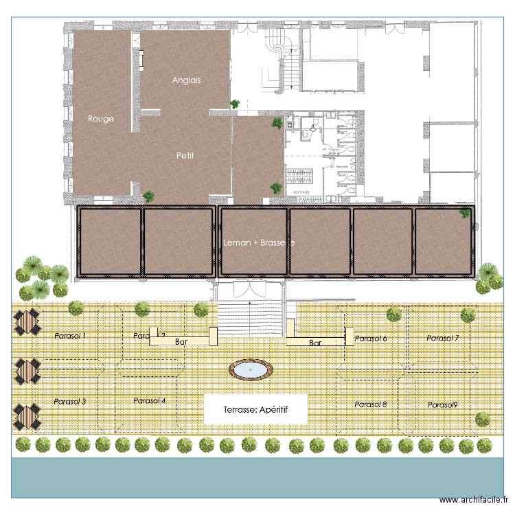 vue de dessus truss Gunvor. Plan de 6 pièces et 189 m2