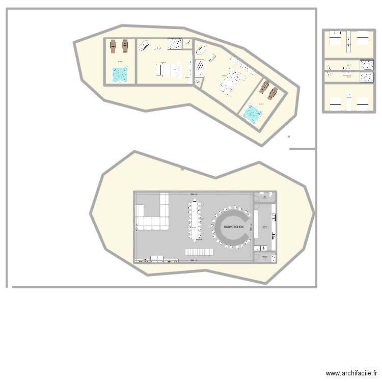 Villa AGUA 1er etage V6. Plan de 16 pièces et 1176 m2