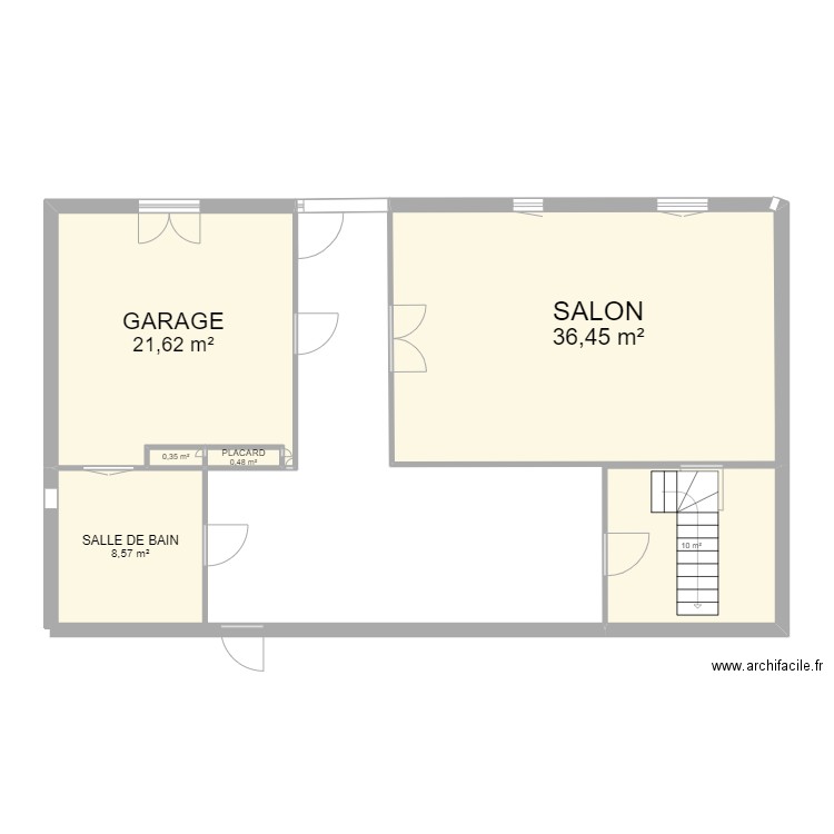 maison - 14m x 8m REZ CHAUSS2E. Plan de 0 pièce et 0 m2