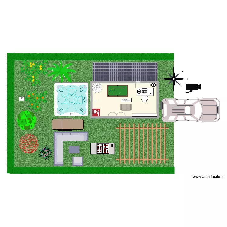 plan 3 papa. Plan de 1  et 45 m²