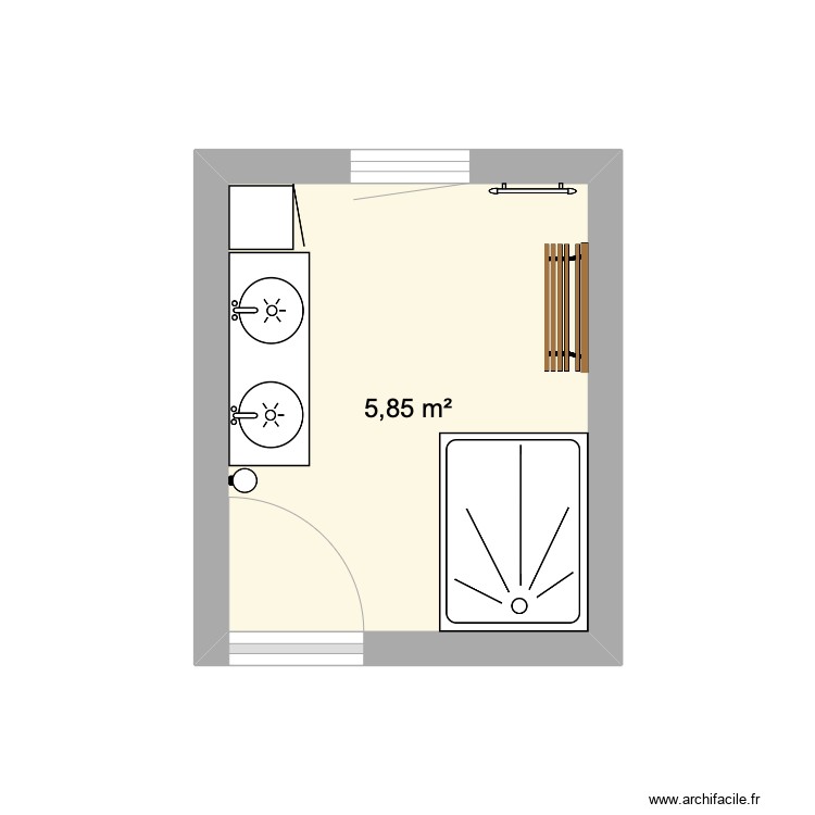 salle de bains -lignan. Plan de 0 pièce et 0 m2